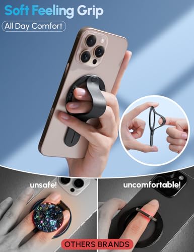GripMate for MagSafe Phone Grip for iPhone, Slim Magnetic Phone Ring Holder