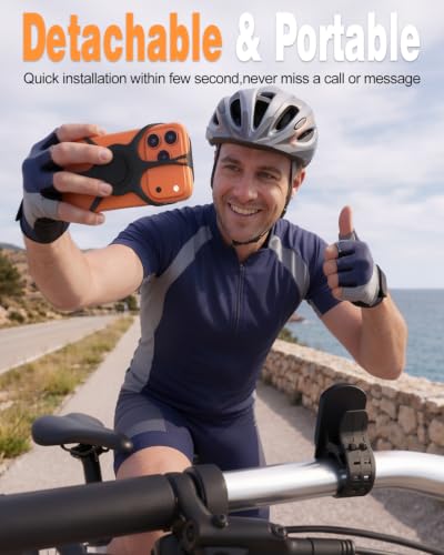 Bike Phone Holder, Motorcycle Cell Phone Mount- 360° Rotatable, Silicone Bicycle Phone Mount for Motorcycle Bicycle Scooter, for 15 Pro Max / 14/13, S10 and More 4.7-6.8" Phone - size: 1 Pack