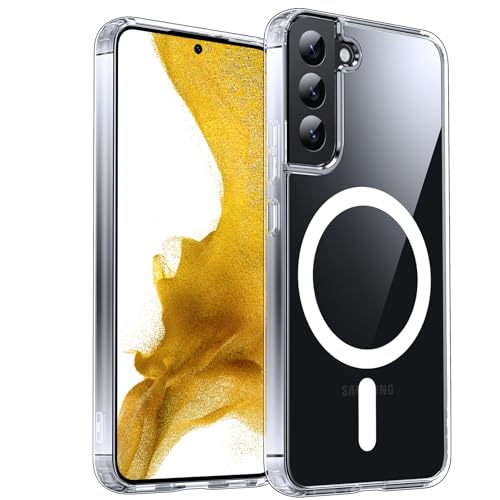 LeYi for Galaxy S22-Plus Phone Case: MagSafe Fit Raised Camera Guard, Clear | Transparent Slim Protective Girls Women Men para Samsung Galaxy S22 Plus Case Mobile Android Unlocked S 22 + S22plus 6.6 Inch - color: Clear, size: Galaxy S22 Plus (6.6 Inch)