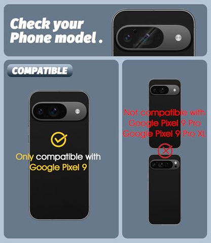 Orzero (3 Pack) Camera Lens Protector Compatible for Google Pixel 9 (6.3 inch) Protector de Cámera Case Friendly Tempered Glass 9H High Definition Microphone Cutout Anti-Scratch - size: Google Pixel 9 (6.3 inch)