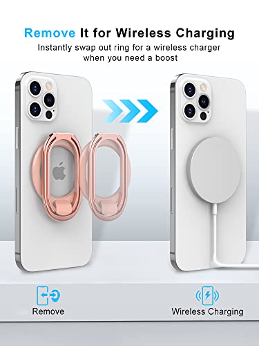 SUPERONE Mag Safe Phone Stand, Adjustable Magnetic Phone Grip & Kickstand - color: Rose Gold
