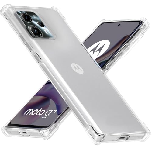 USTIYA Case for Motorola G23 4G / Moto G13 Clear TPU Four Corners Protective Cover Transparent Soft