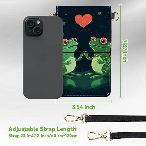 Small Crossbody Bags with Adjustable Shoulder Strap - color: Couple Frogs