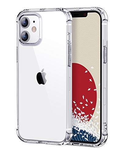 ONES Clear Case for iPhone 12 Mini Anti-Yellowing Crystal Clear Case, Military-Grade Shockproof Slim Transparent Phone Cover with Camera Guard - color: HD High Transparency, size: iPhone 12 mini