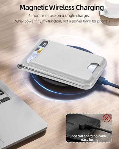 ExtreLife for Magsafe Wallet, Works with Apple Find My, 6 Cards Holder - color: Haze Gray