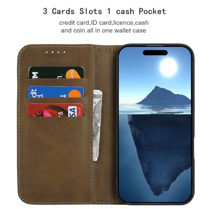 Wallet Case for iPhone 16 Pro Max,Premium PU Leather Flip Folio Case with Card Slot,Stand Holder and Magnetic Closure TPU Shockproof Interior Protective Case,6.9 Inch,Green | Premium PU Leather, Flip Folio Purse Case, with Card Slot, Stand Holder,Magnetic
