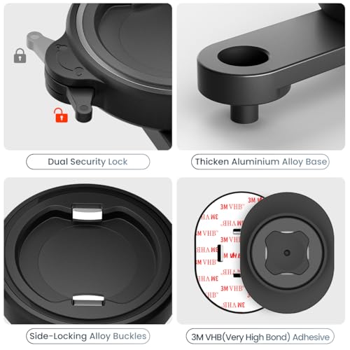Bike Stem Phone Mount Holder, Dual Lock Secure Grip, 1-Hand Quick Release - style: Dual-Clip Stem Cap Mount
