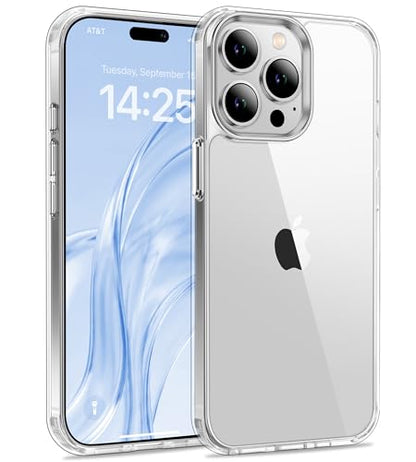 USLAI Case for iPhone 15 Pro Max, Anti-Yellowing, Crystal Clear Back, Shockproof & Military‑Grade Drop Protection - Transparent - color: Clear, size: iPhone 15 Pro Max
