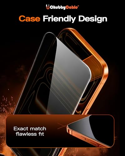 chubbycable 360 Privacy Screen Protector for iPhone 17 Pro Max, 2 Pack - size: 17 Pro Max