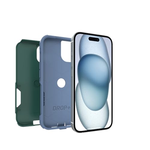 OtterBox iPhone 17e, iPhone 16e, iPhone 15, iPhone 14, & iPhone 13 Commuter Series Case - Regal Bay (Green & Blue) - Slim & Tough - Pocket-Friendly - with Port Protection - color: Green & Blue