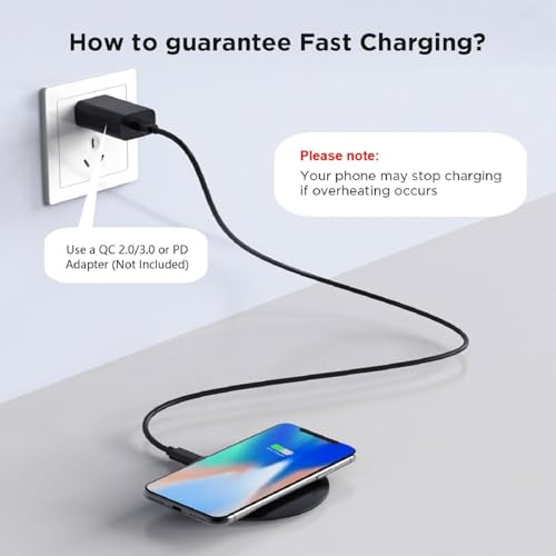 15W Wireless Charger Fast Charging Pad Compatible with Motorola Moto G Stylus 5G (2024), Slim Quick Charge