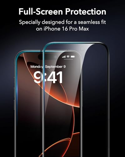 ESR 3 Pack for iPhone 16 Pro Max Privacy Screen Protector, Armorite | 7X Impact Absorption, 9H+ Tempered Glass, Anti-Spy, Easy One-Pull Installation, UltraFit Tray, Full-Coverage Protection - size: iPhone 16 Pro Max 6.9 inch