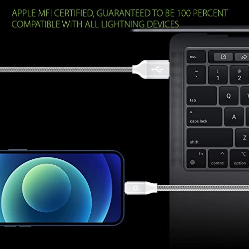 Celle Heavy-Duty Nylon Braided Lightning Cable – 10FT (Apple MFi Certified)