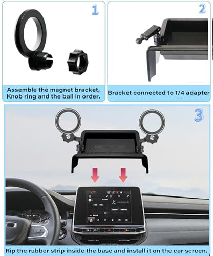 Car Phone Holder for Jeep Compass 2022-2026 8.4-inch screen Accessories - size: for 2022-2026 Jeep Compass (8.4 Inch+Storage Tray)