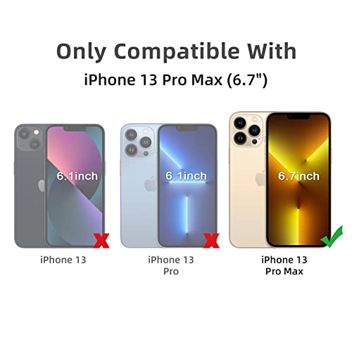 5 in 1 Clear Case for iPhone 13 Pro Max 6.7-Inch, with 2 Screen Protector and 2 Camera Lens Protector, 9H Edge Protection Tempered Glass Film, Shockproof Drop Transparent Protection Cover - size: iPhone 13 Pro Max