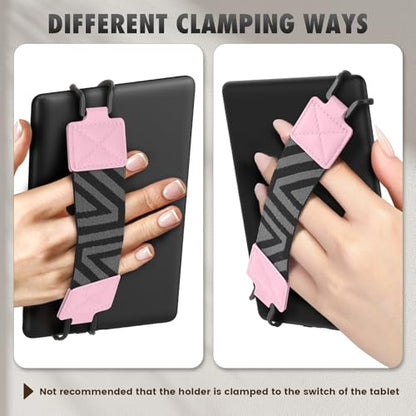 MoKo Security Hand-Strap for 6-8" Kindle eReaders Fire Tablets, Pink - color: Pink, style: Patterned Strap