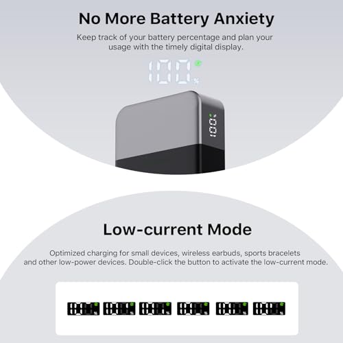 NOBIS 20000mAh Portable Charger 65W Power Bank Fast Charging - color: Black