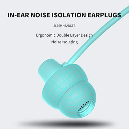MAXROCK (TM Total Soft Silicon Headphones with Mic Sleep Travel Choice for Cellphones Tablets and 3.5mm Jack (Light Green) - color: Light Green