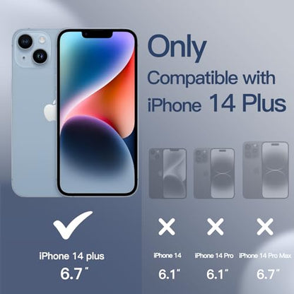 JETech Silicone Case for iPhone 14 Plus, Cobalt Blue | Silky Soft Touch, Shockproof Protection, Scratch Resistant, Microfiber Lining - color: Cobalt Blue, size: iPhone 14 Plus