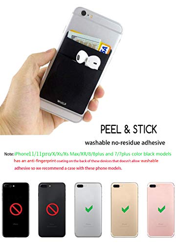 RFID Blocking Phone Card Wallet - Double Secure Pocket - Ultra-Slim Self Adhesive Credit Card Holder Card Sleeves Phone Wallet Sticker All Smartphones (Light Purple)-2PC - color: Purple