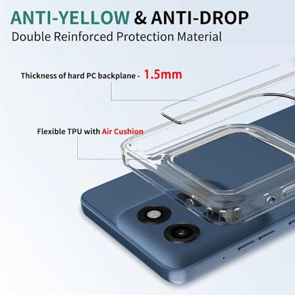 for Moto G Stylus 5G 2025 Case Crystal Clear Slim Hard Case Hybrid Shockproof Bumper with Tempered Glass Screen Protector Full Body Anti-Yellow Anti-Scratch Phone Protective Cover - color: Moto G Stylus 5G 2025