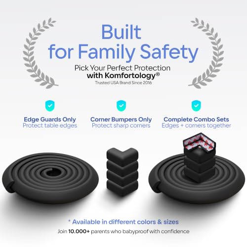 Furniture Edge Guards, 16ft Protective Foam Cushion, Black - color: Black, size: 16ft