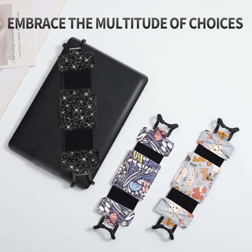 MoKo Soft Hand Strap for 6-8" Kindle eReaders Fire Tablet, Glitter Black - color: Glitter Black, style: Soft Pu Strap