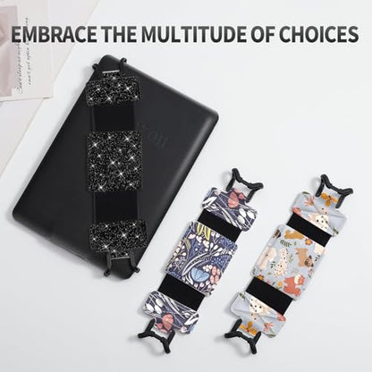 MoKo Soft Hand Strap for 6-8" Kindle eReaders Fire Tablet, Glitter Black - color: Glitter Black, style: Soft Pu Strap