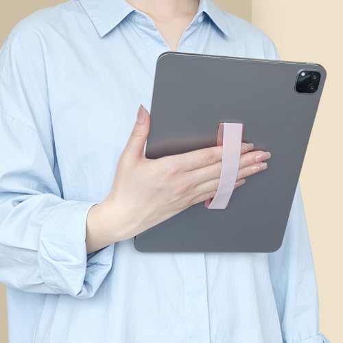 Hand Holder Strap for iPad, Tablet & Large Phone, Handle Grip（Pink Gold） - size: 1 Pack-Pink Gold