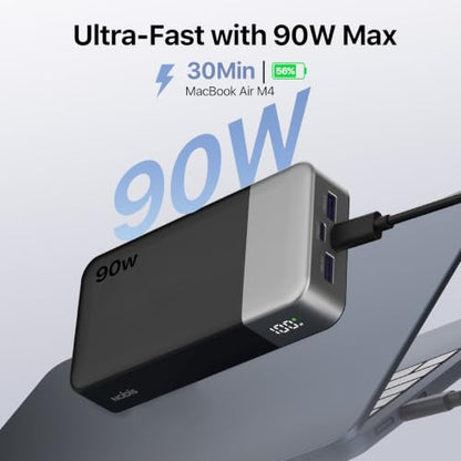 NOBIS Portable Charger 20000mAh 90W Laptop Power Bank - color: Black