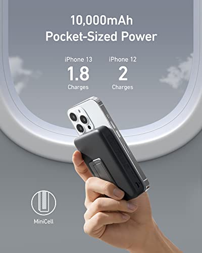Anker 633 Magnetic Power Bank with Stand, 10,000mAh Portable Charger - color: Black