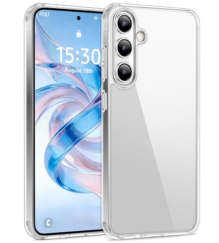 USLAI Case for Samsung Galaxy S24+ Plus, Anti-Yellowing, Crystal Clear Back, Shockproof & Military‑Grade Drop Protection - Transparent - color: Clear, size: Galaxy S24+ Plus