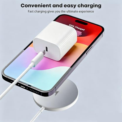 Magnetic Wireless Charger Fast Apple Mag-Safe Charger for iPhone 16 Pro Max/16 Pro/iPhone 15Pro Max/15 Plus/14/13/12/AirPods 3/2/Pro/Pro 2 Magnet Charging Pad Mag Safe Chargerwith Dual Charging Ports - size: 6FT