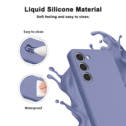 Vanjua Case for Samsung Galaxy S23 (Only), Stylish Liquid Silicone Slim Full-Body Protective Cover Compatible with Samsung Galaxy S23 5G 6.1 Inch Phone Case (Lavender Gray) - color: Lavender Gray