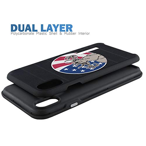 CasesOnDeck Case Compatible with [Apple iPhone X | iPhone Xs][Grip Tactical] iPhone Xs Hybrid Bump and Drop Protection Case Slim Fit Dual Layer Cover (Moose) - color: Moose