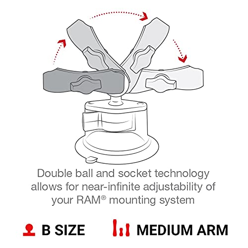 RAM MOUNTS X-Grip Large Phone Mount with Medium Arm Twist-Lock Suction Cup - style: Medium Arm