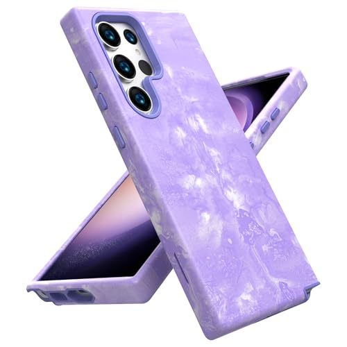 for Samsung Galaxy S23 Ultra Case,Shockproof Dropproof Protective Phone Wireless Bumper Cover,Heavy Duty Protection Hybrid Designed for Anti Drop,Anti Scratch,Purple Marble - color: Purple Marble, size: for Galaxy S23 Ultra