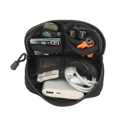 Mini Heavy Duty Tactical Belt Pouch for Men - Small Molle Pouch,Admin Pouch - color: khaki