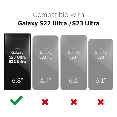 Battery Case for Galaxy S22/S23 Ultra,Upgraded 12000mAh Rechargeable Portable Extended Battery Pack Supported Qi Wireless Charging Case Compatible with S22/S23 Ultra(6.8 inches) Charging Case-Black - size: Galaxy S22/23 Ultra