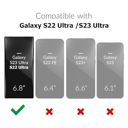 Battery Case for Galaxy S22/S23 Ultra,Upgraded 12000mAh Rechargeable Portable Extended Battery Pack Supported Qi Wireless Charging Case Compatible with S22/S23 Ultra(6.8 inches) Charging Case-Black - size: Galaxy S22/23 Ultra