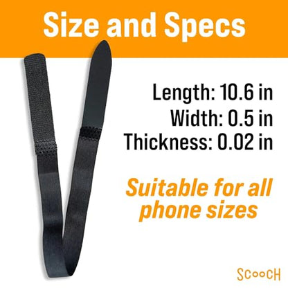 Scooch Bandmate, Elastic Flexible Phone Strap, Universal Slim Hand Finger Grip, Non-Slip Cell Phone Holder, Fits All Phone Cases