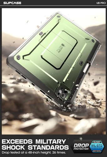 SUPCASE for iPad Pro 11 inch Case M5/M4 2025/2024 with Pencil Holder Green - color: Guldan, size: iPad Pro 11"