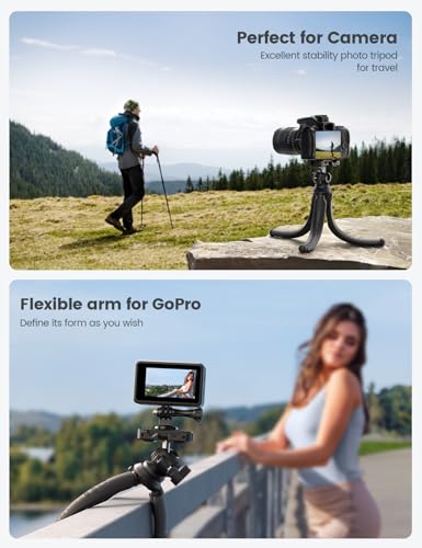 Lamicall Tripod for iPhone with Wireless Remote 8-Strand Aluminum Core - style: NEW Upgraded - Silicone for iPhone