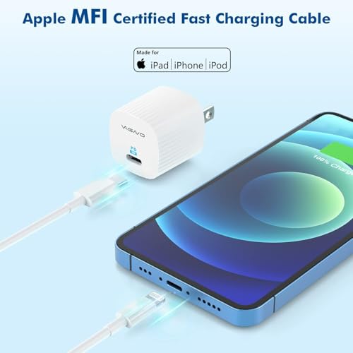 [Apple MFi Certified] 2Pack iPhone 14 Charger Fast Charging,20W USB C Block - size: 2Pack 3.3FT