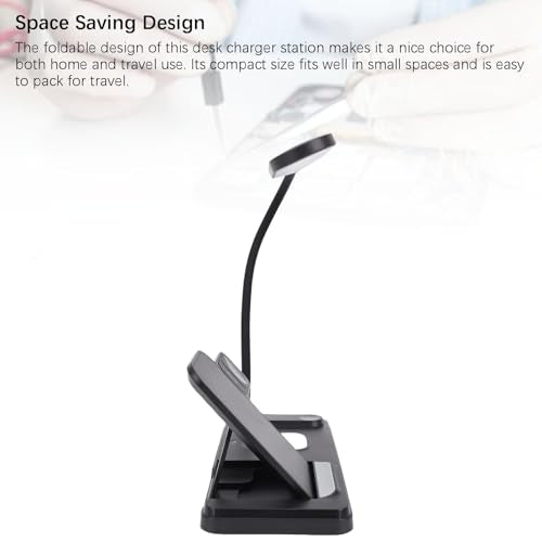 15W Fast Charging Station with Phone Watch Earbuds Stand and Lamp, Multifunctional 3 in 1 Charger for Home and Travel