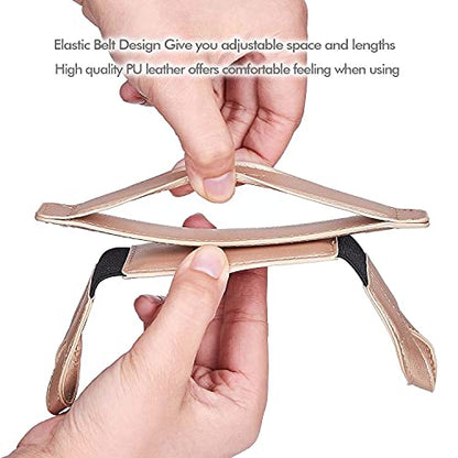 Universal Tablet Hand Strap Holder, Joylink 360 Degrees Swivel Leather Handle Grip with Elastic Belt, Secure & Portable for 7.9" Tablets (Samsung Asus Acer Google Kindle iPad Mini), Gold - color: Gold