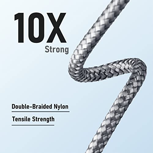 USB C to Lightning Cable [Apple MFi Certified] iPhone Charger 6 FT, 2 Pack - color: Grey, size: 6FT, style: USB-C to Lightning Cable