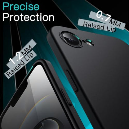 JETech Slim Case for iPhone 17e/16e, Black | Camera Lens Protection, Soft TPU Design, Matte Finish, Shockproof Protection - color: Black, size: iPhone 17e/16e