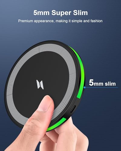 Wireless Charger for Samsung, 15W Fast Phone Charging Pad with 18W Block