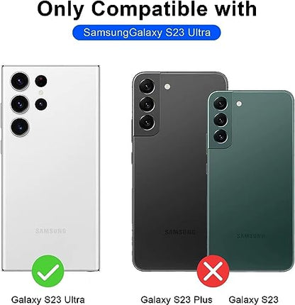 ANNGELAS for Samsung Galaxy S23 Ultra Mag Safe Case,Slim Shockproof Protective Cover with Magnetic,Frosted Hard Back Soft Silicone TPU Bumper Phone Case Compatible Galaxy S23 Ultra 6.8inch,Matte Blue - color: Matte Blue